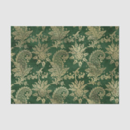 Celtic Green Gold Paisley Floral Pattern Tissuepapier