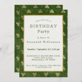 Celtic Green Gold Triple Spiral Birthday Kaart (Voorkant / Achterkant)