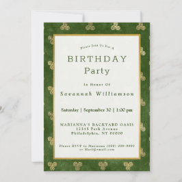 Celtic Green Gold Triple Spiral Birthday Kaart