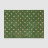 Celtic Green Gold Triple Spiral Tissuepapier (Voorkant)