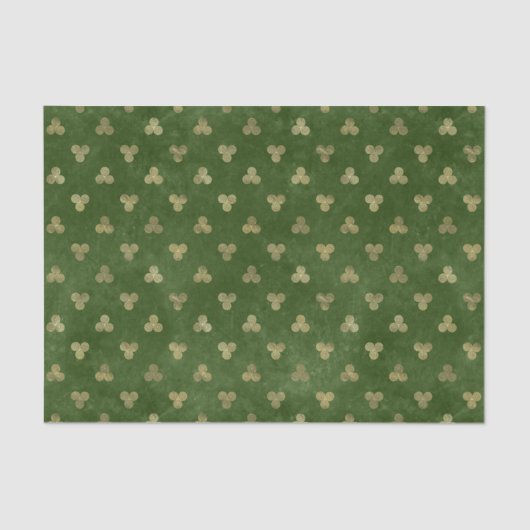 Celtic Green Gold Triple Spiral Tissuepapier (Voorkant)