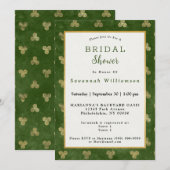 Celtic Green Gold Triple Spiral Vrijgezellenfeest Kaart (Voorkant / Achterkant)