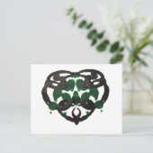 Celtic Green Inkblot Briefkaart (Staand voorkant)