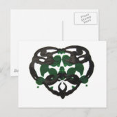 Celtic Green Inkblot Briefkaart (Voorkant / Achterkant)