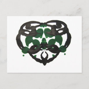 Celtic Green Inkblot Briefkaart