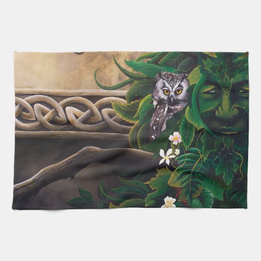 Celtic Green Man Theedoek (Horizontaal)