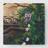 Celtic Green Man Vierkante Klok (Voorkant)