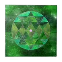 Celtic Green Mandala Galaxy Boho Sacred Geometry