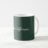 Celtic Green Modern Handwriting Jouw naam Koffiemok (Voorkant rechts)