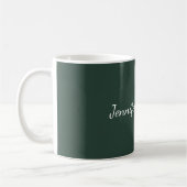 Celtic Green Modern Handwriting Jouw naam Koffiemok (Links)