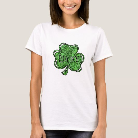 Celtic green shamrock Saint Patrick's day T shirt (Voorkant)