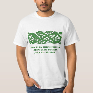 Celtic Green Snake op Irish Festival Light T-Shirt