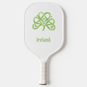 Celtic Green Waterverf Shamrock Pickleball Paddle (Achterkant)