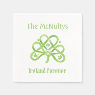 Celtic Green Waterverf Shamrock Servet