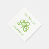 Celtic Green Waterverf Shamrock Servet (Hoek)