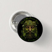 Celtic GreenMan, oude symbool, cadeau-voor haar, Ronde Button 3,2 Cm (Voorkant /achterkant)