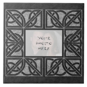 "Celtic Grey Stone" Foto Lijst keramische tegel Tegeltje