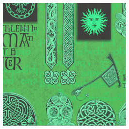 Celtic Griffin en Kells Emerald Green Stof