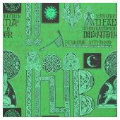 Celtic Griffin en Kells Emerald Green Stof (Swatch)