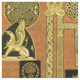 Celtic Griffin en Kells Stof