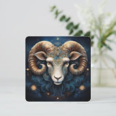 Celtic Guardian Ram Warrior Spirit maakt kunst Kaart (Staand voorkant)