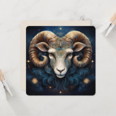 Celtic Guardian Ram Warrior Spirit maakt kunst Kaart (Voorkant / Achterkant in situ)