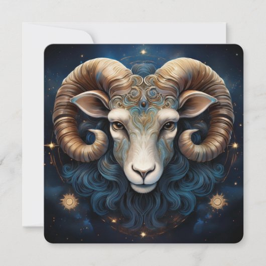 Celtic Guardian Ram Warrior Spirit maakt kunst Kaart (Voorkant)