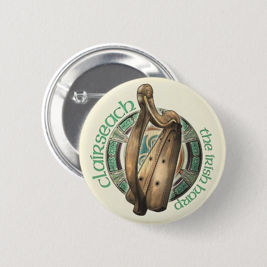 Celtic Harp Button (Voorkant /achterkant)
