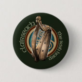 Celtic Harp Button (Donker) (Voorkant)