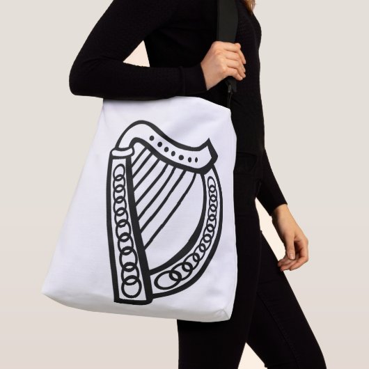 Celtic Harp Crossbody Canvas tas (Dichtbij)