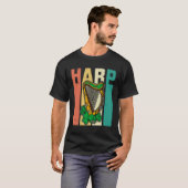 Celtic Harp Instrument Plucked String Harpist Musi T-shirt (Voorkant volledig)
