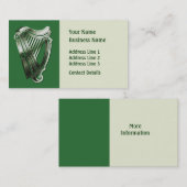 Celtic Harp Music Theme Bladwijzer of Visitekaartj Visitekaartje (Voorkant / Achterkant)