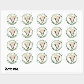 Celtic Harp Ronde Sticker (Vel)