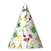 Celtic Harp St. Patrick's Day Pattern Feesthoedjes (Achterkant)