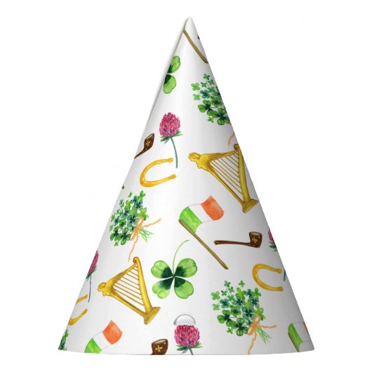 Celtic Harp St. Patrick's Day Pattern Feesthoedjes (Links)