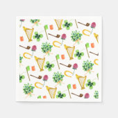 Celtic Harp St. Patrick's Day Pattern Servet (Voorkant)