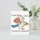Celtic Hawk Briefkaart (Staand voorkant)