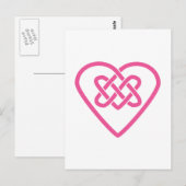 Celtic Heart Briefkaart - Witte achtergrond (Voorkant / Achterkant)