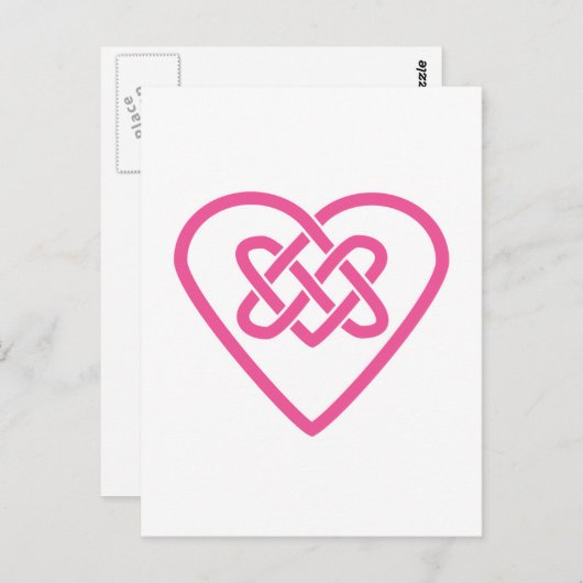 Celtic Heart Briefkaart - Witte achtergrond (Voorkant / Achterkant)