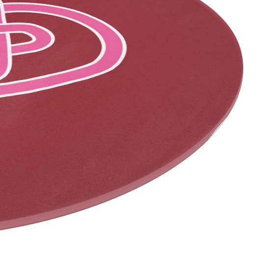 Celtic Heart Cutting Board (rode achtergrond) Snijplank (Hoek)