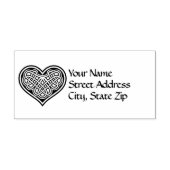 Celtic Heart Design Address Rubberstempel (Afrduk)