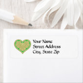 Celtic Heart Design Adresetiketten Etiket (Insitu)