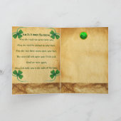 CELTIC HEART / een oud Iers zinloos perkament Feestdagen Kaart (Binnen)