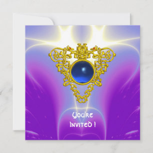 CELTIC HEART, helder blauw, paars violet Kaart