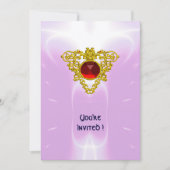 CELTIC HEART, helder rood, roze violet goud Kaart (Voorkant)