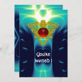 CELTIC HEART helderblauw Kaart (Voorkant / Achterkant)