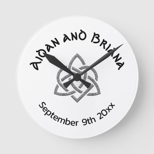 Celtic Heart Knot Ronde Klok (Voorkant)