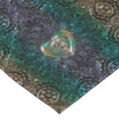 Celtic Heart Mandala in Green and Gold Original Tafelkleed (Gekanteld)