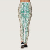 Celtic Heart Mandala in Green Gold Leggings (Achterkant)