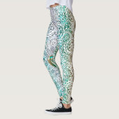 Celtic Heart Mandala in Green Gold Leggings (Links)